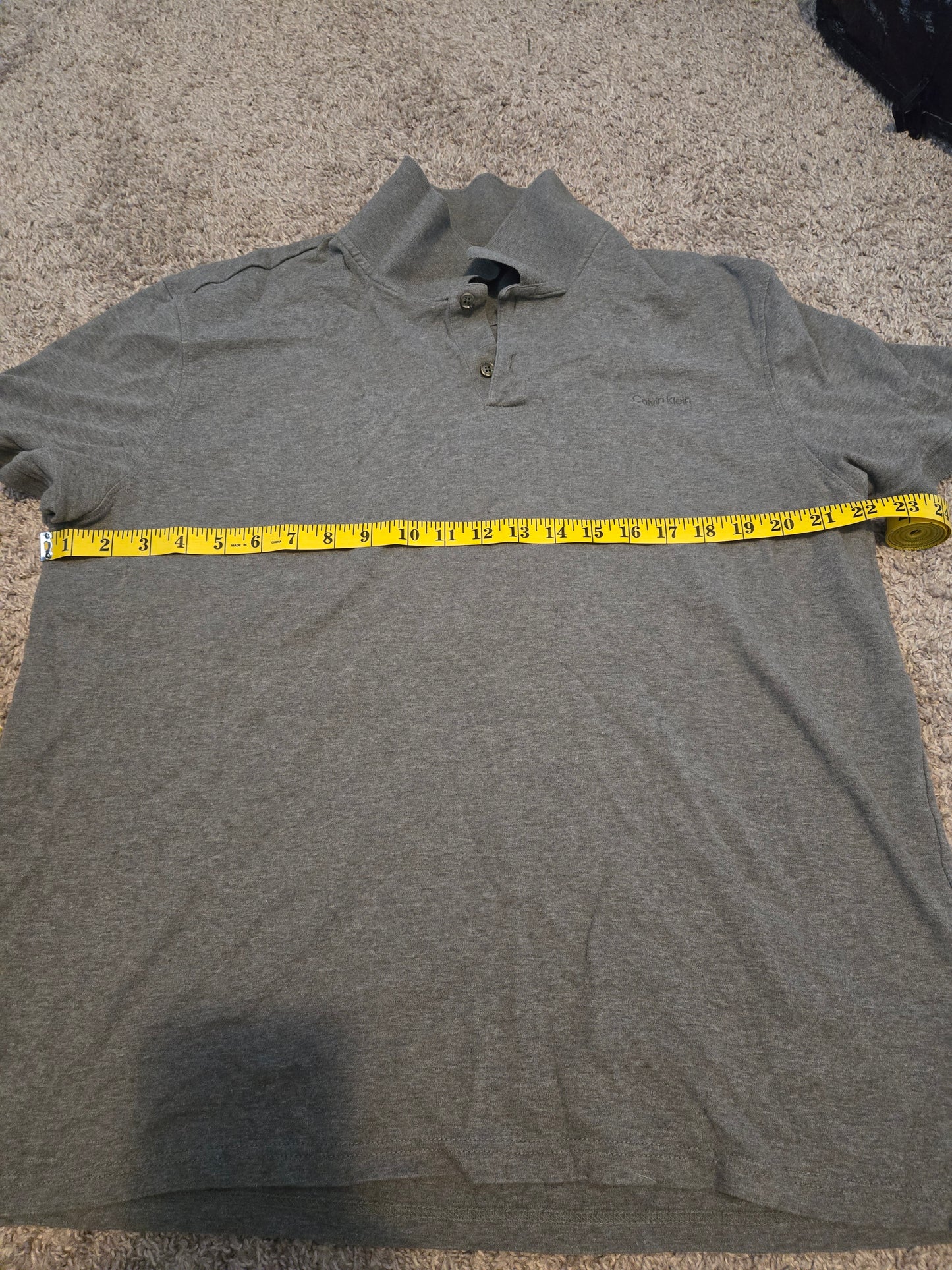 Calvin Klein Gray Short Sleeves Polo Shirt