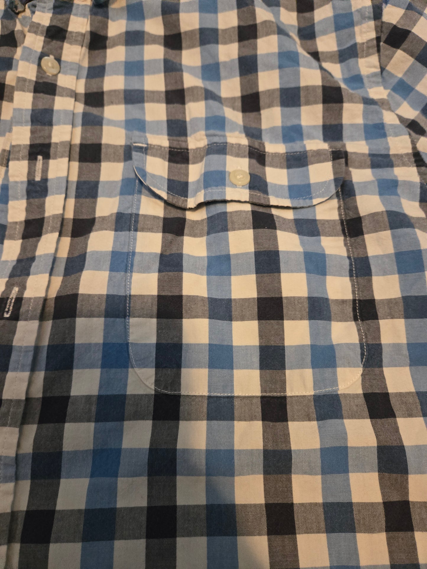 Gap Blue and white Plaid Button Up Long Sleeve Shirt