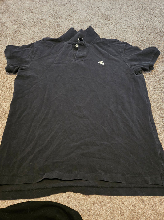 Express Modern Fit Black Short Sleeve Polo Shirt