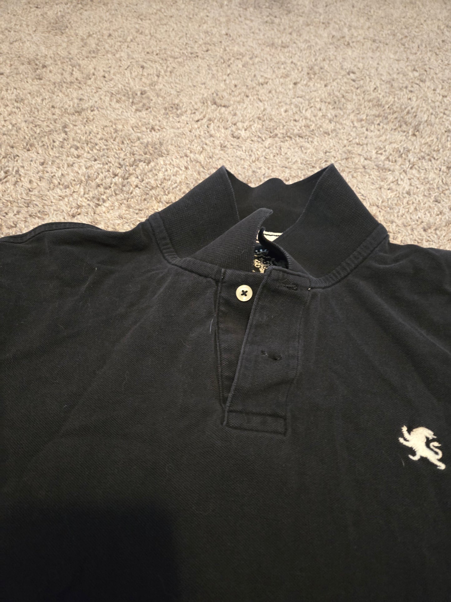 Express Modern Fit Black Short Sleeve Polo Shirt