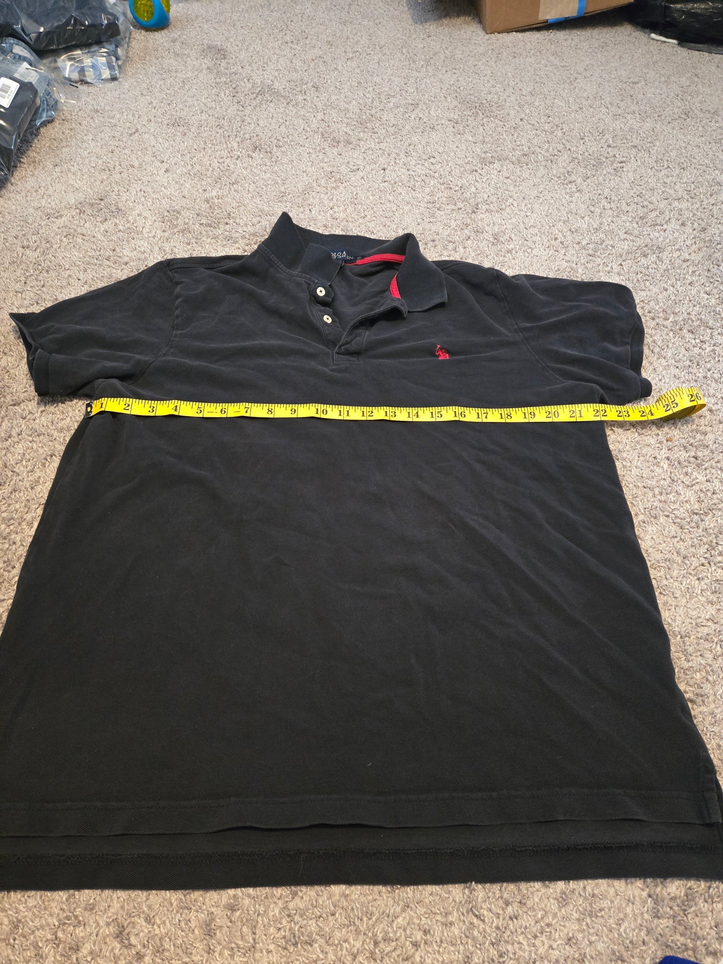 US Polo Assoc Black Short Sleeve Polo Shirt