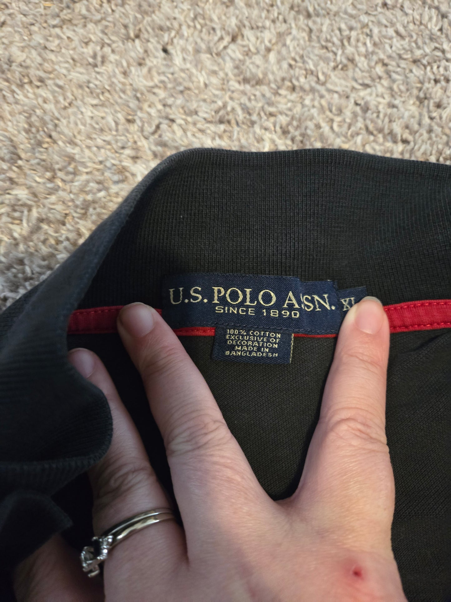 US Polo Assoc Black Short Sleeve Polo Shirt