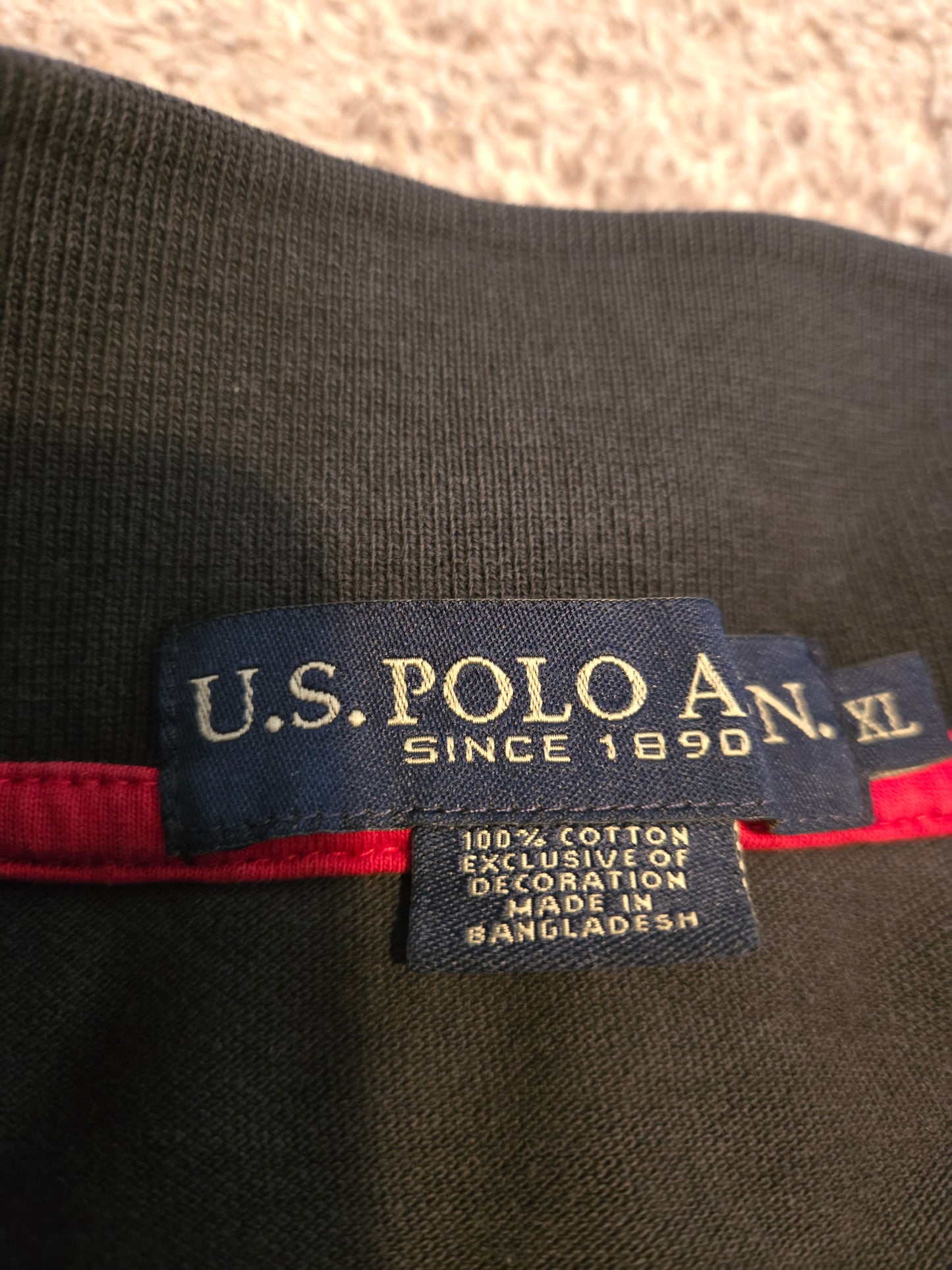 US Polo Assoc Black Short Sleeve Polo Shirt