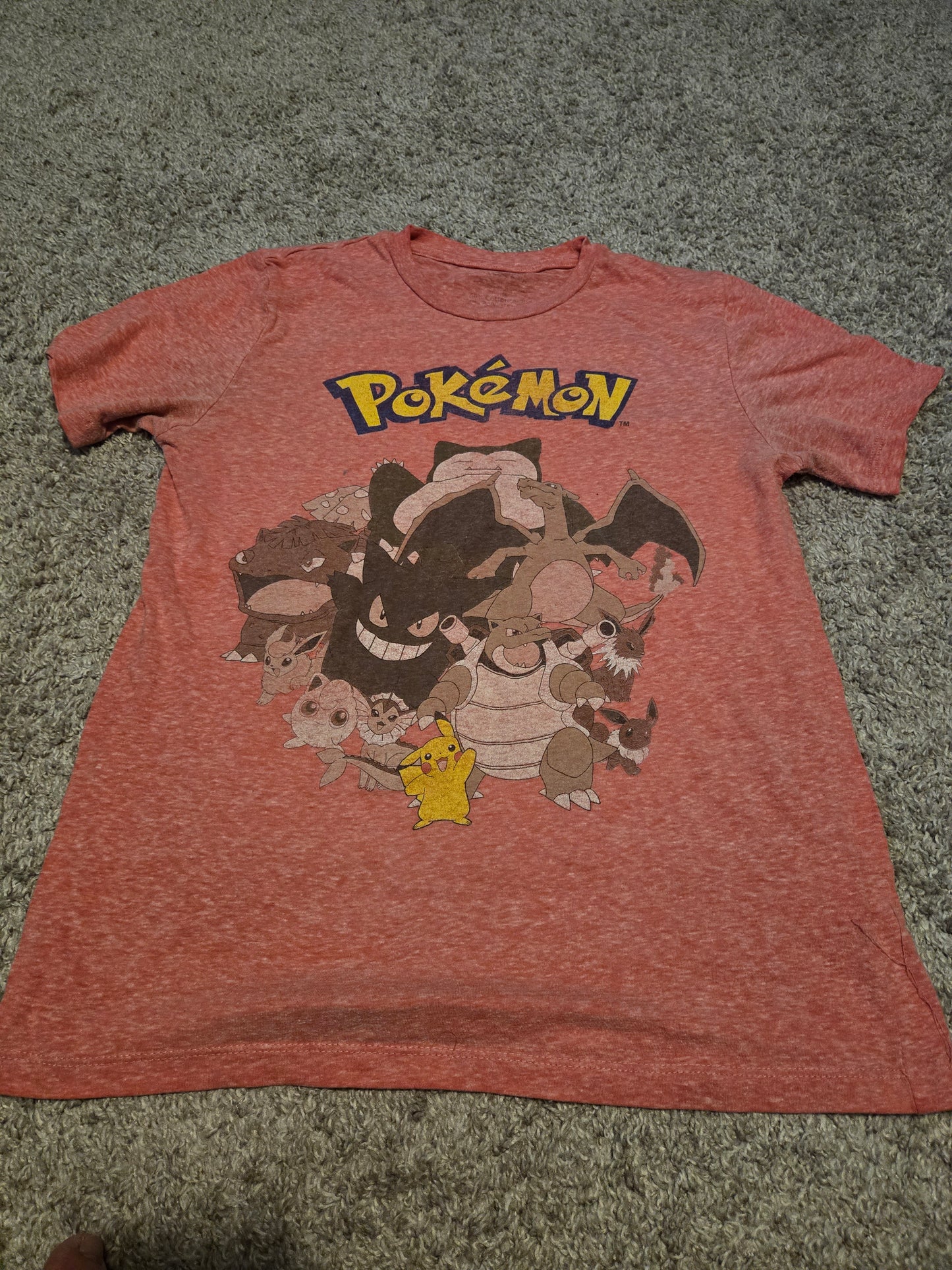Pokemon Graphic Pink Short Sleeve TShirt