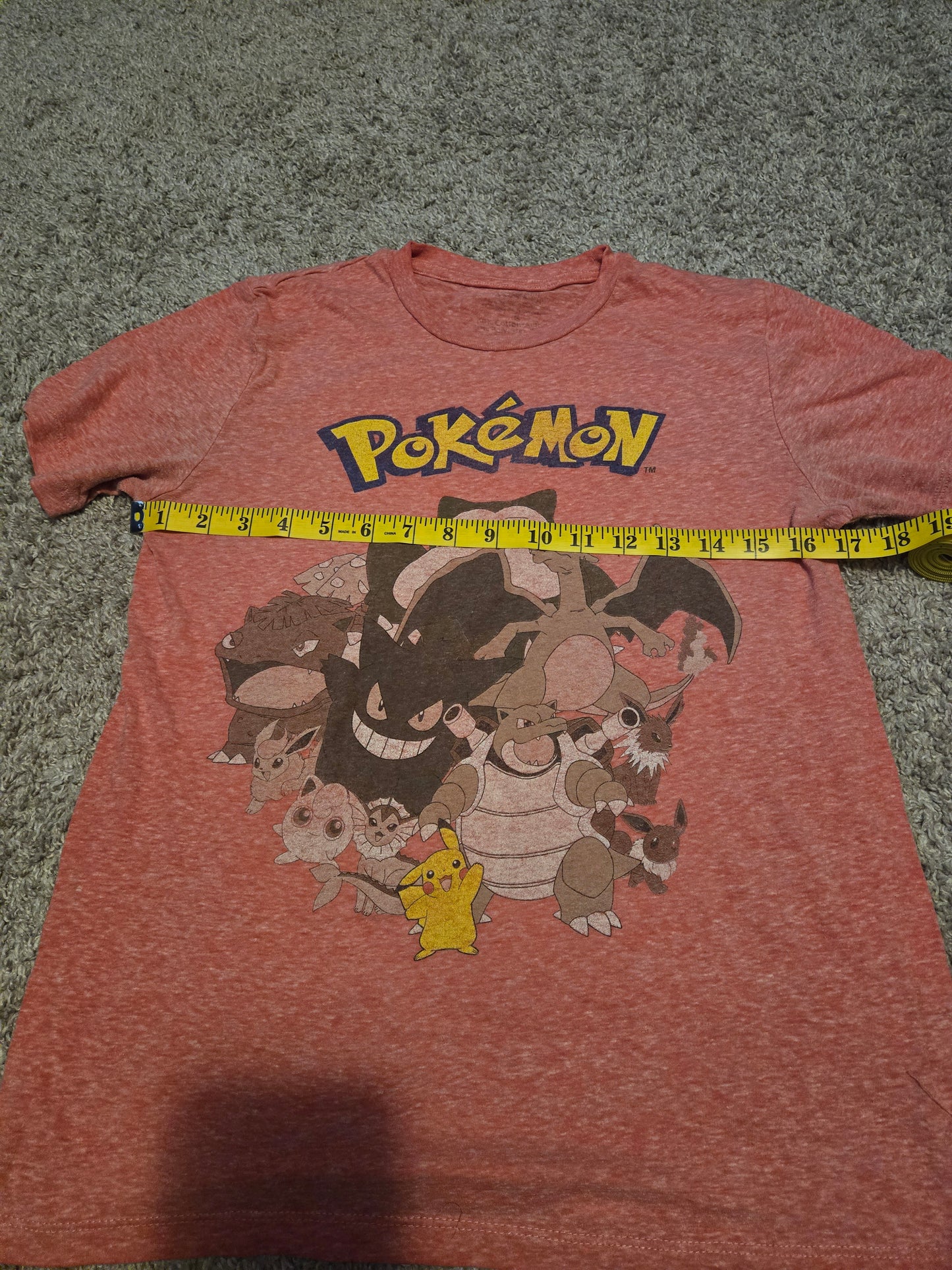 Pokemon Graphic Pink Short Sleeve TShirt