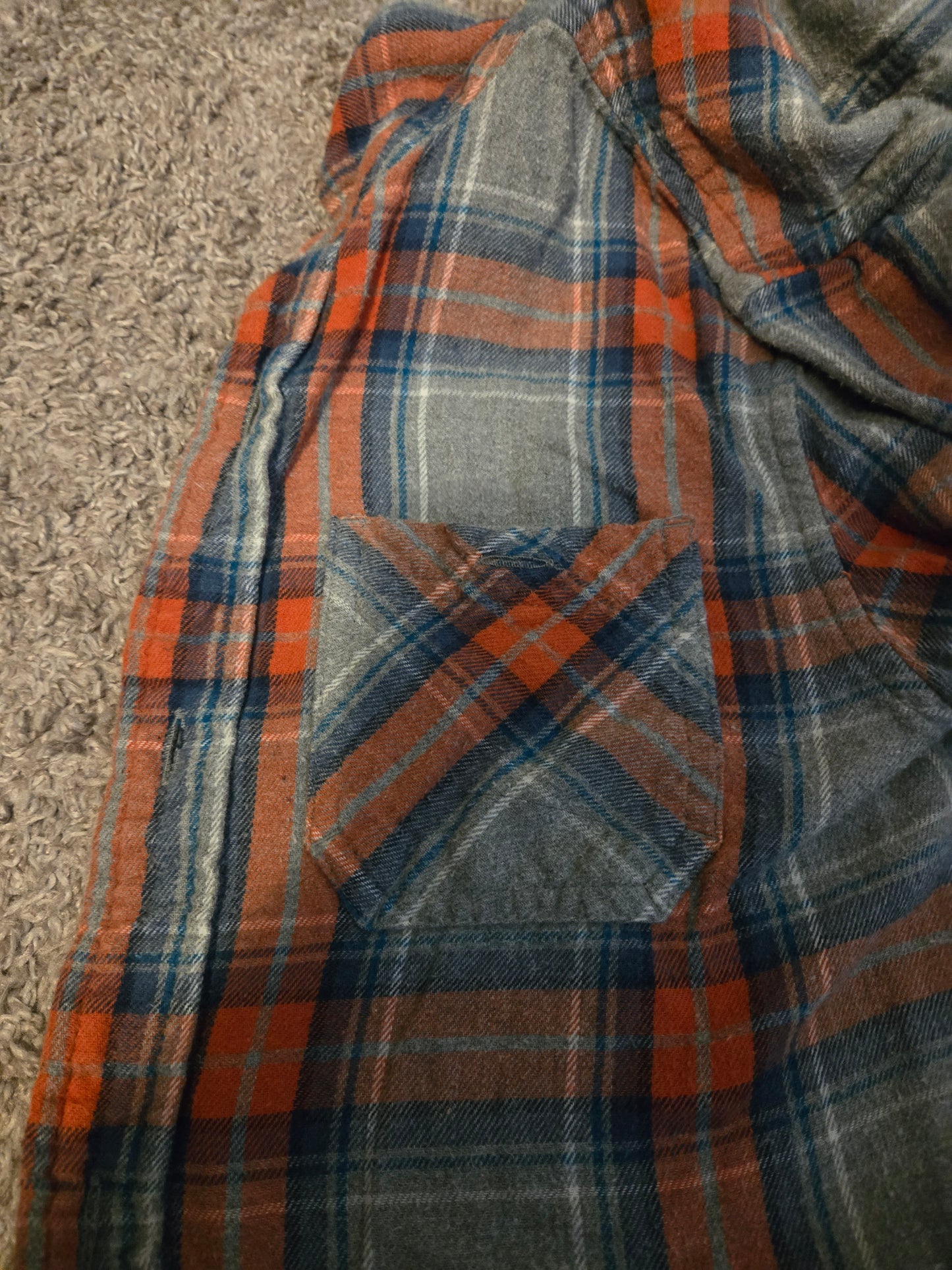 Urban Pipeline Ultimate Flannel Long Sleeve Button Up Red And Gray Small