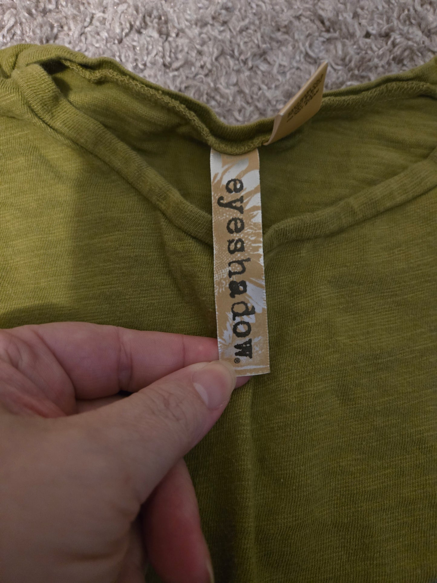 Eyeshadow Green Short Sleeve Shirt  Medium