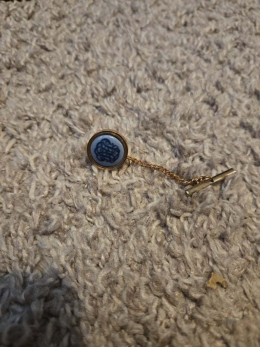 Blue Circle Tie Tack