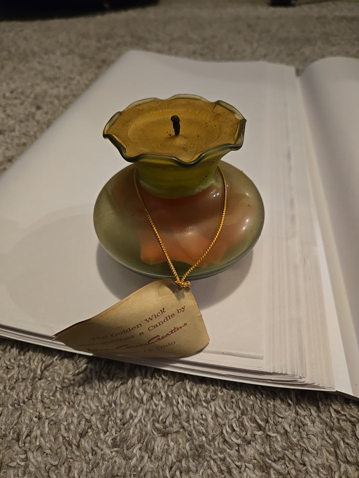 Vintange Karen Carson Perfume Floral Candle Holder