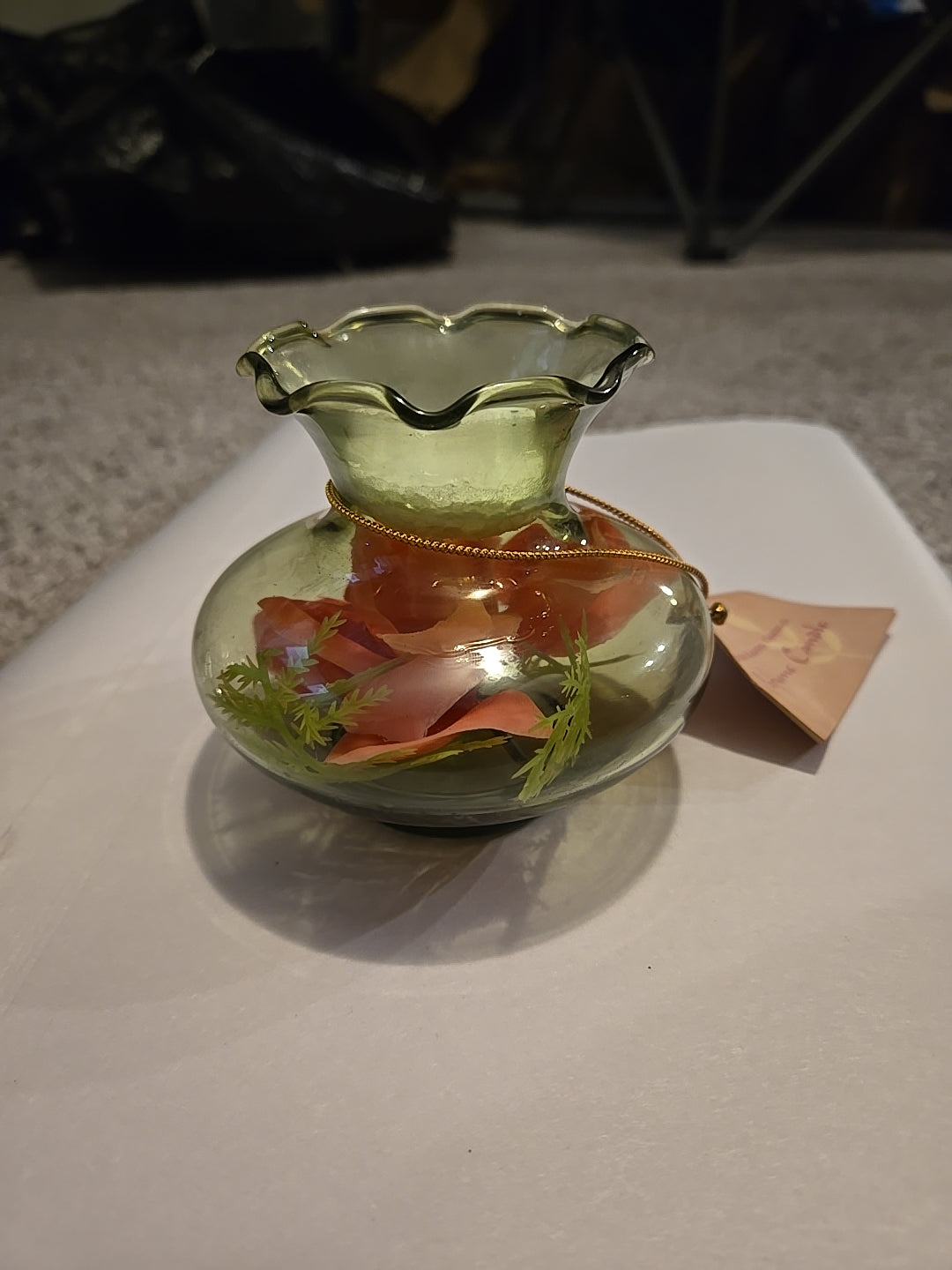 Vintange Karen Carson Perfume Floral Candle Holder