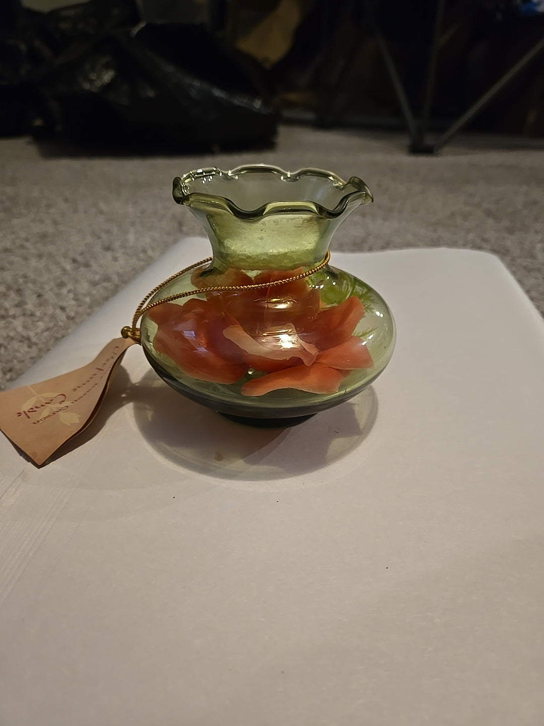 Vintange Karen Carson Perfume Floral Candle Holder