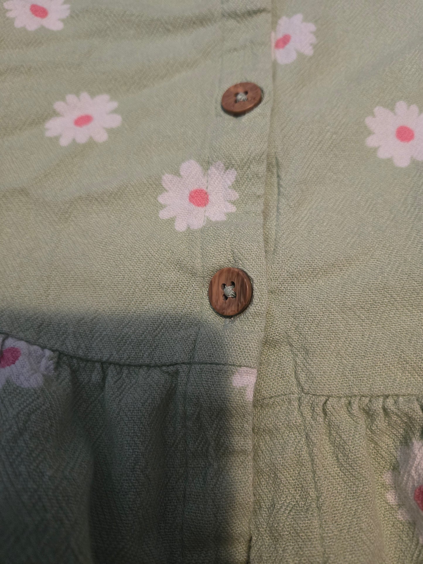 Cat & Jack Girls Green  Floral Print Dress Size XLarge