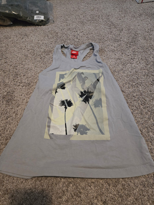 Nikee Gray Swoosh Racerback Tank Top
