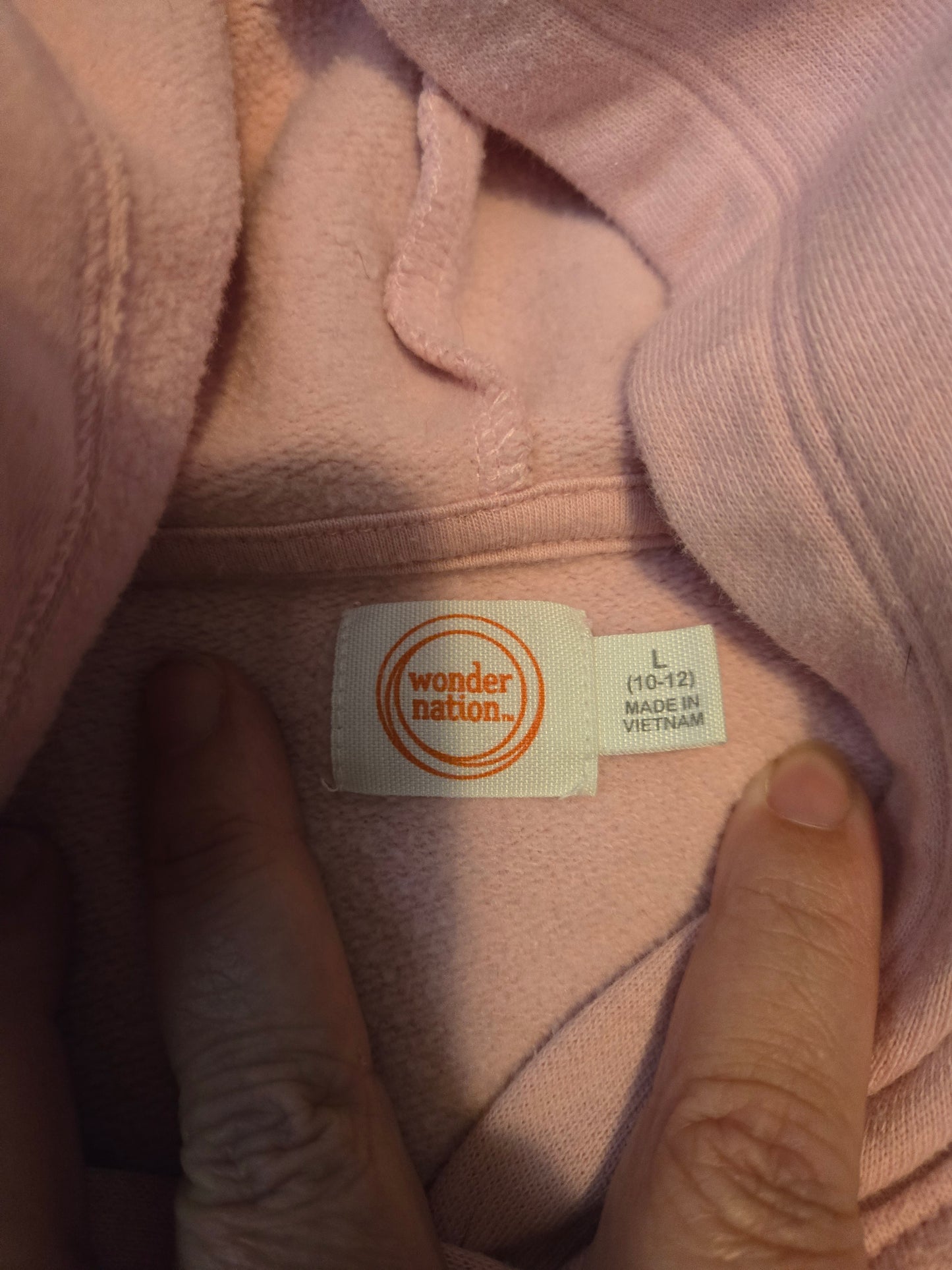 Wonder Nation Pink Hoodie Size L "Dance