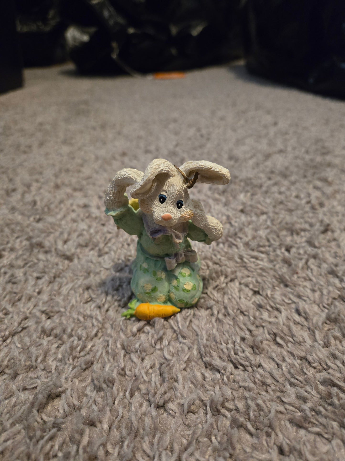 Bunny Angel Figurine With Carrot