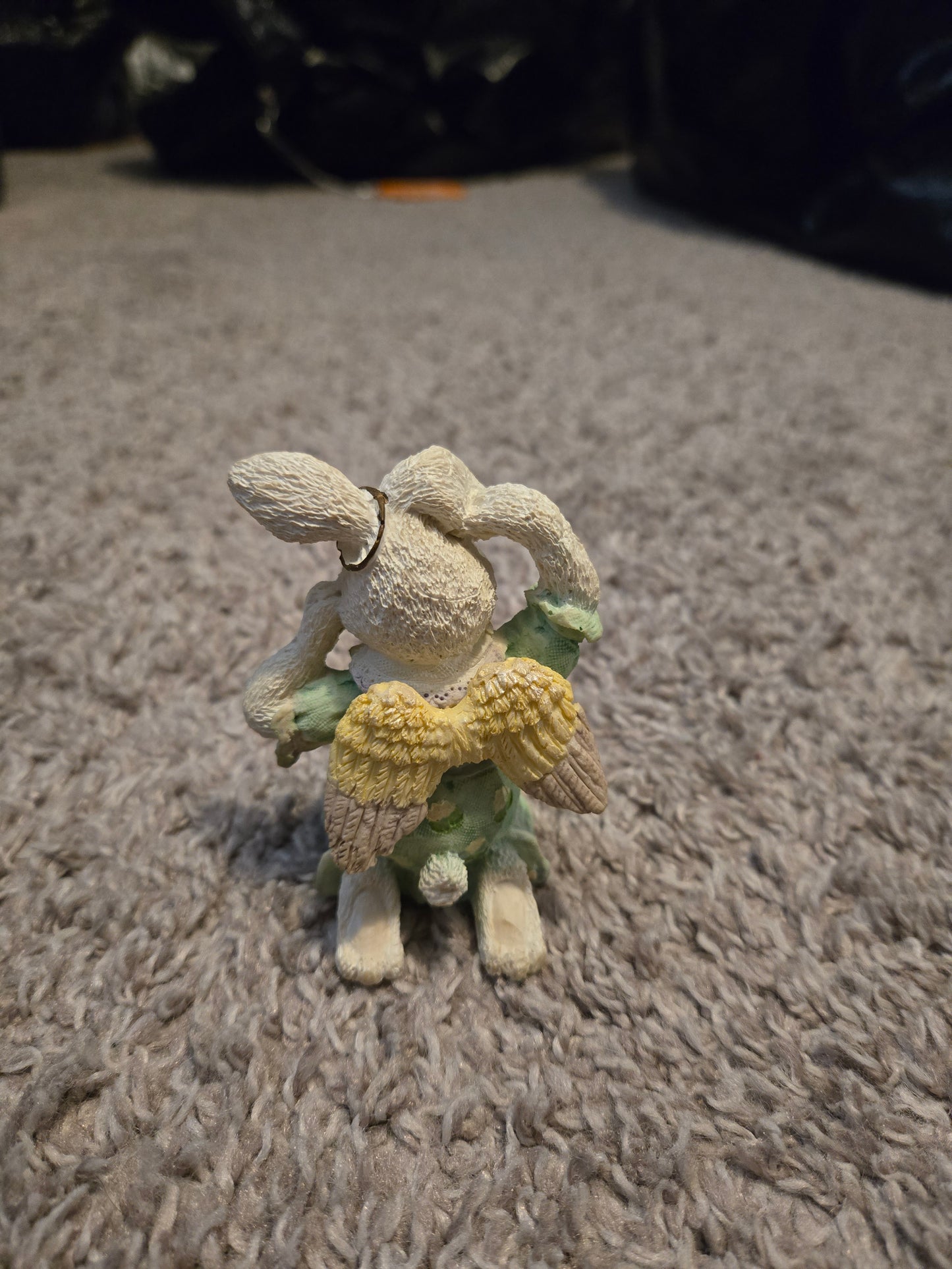 Bunny Angel Figurine With Carrot