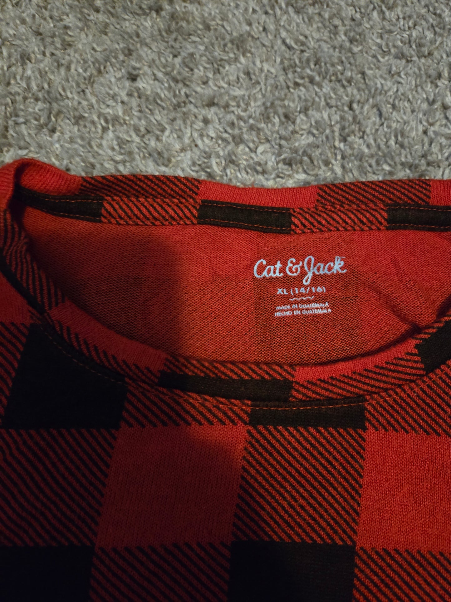 Cat&Jack Red Plaid Long Sleeve Shirt