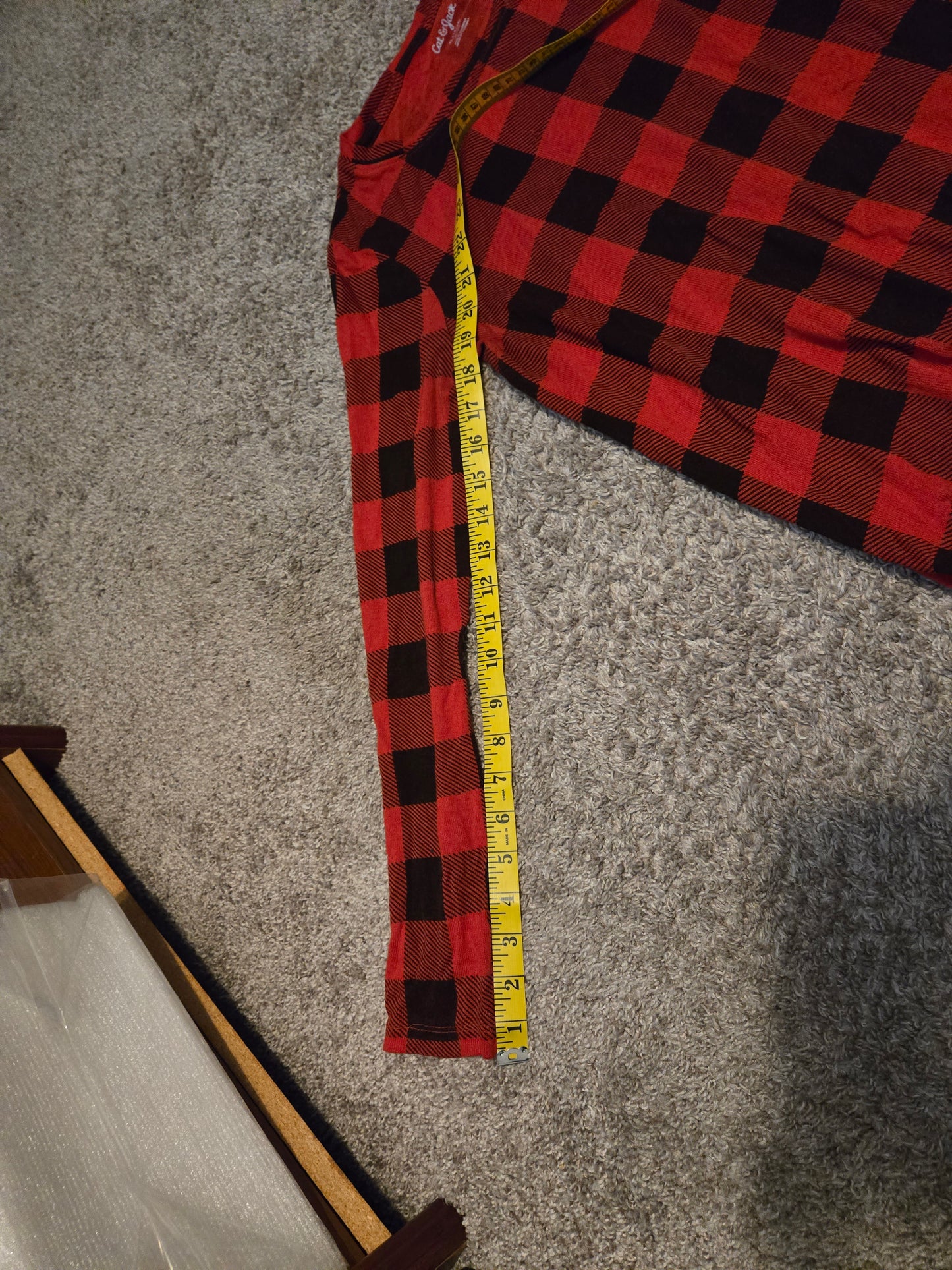 Cat&Jack Red Plaid Long Sleeve Shirt