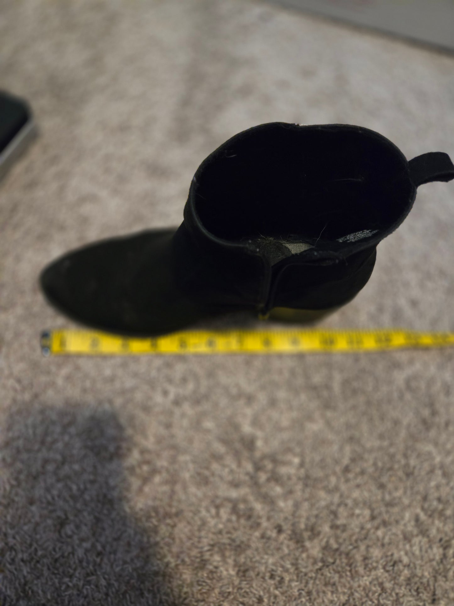 Old Navy Black Suede Booties  On Zip Up Womens 9.5