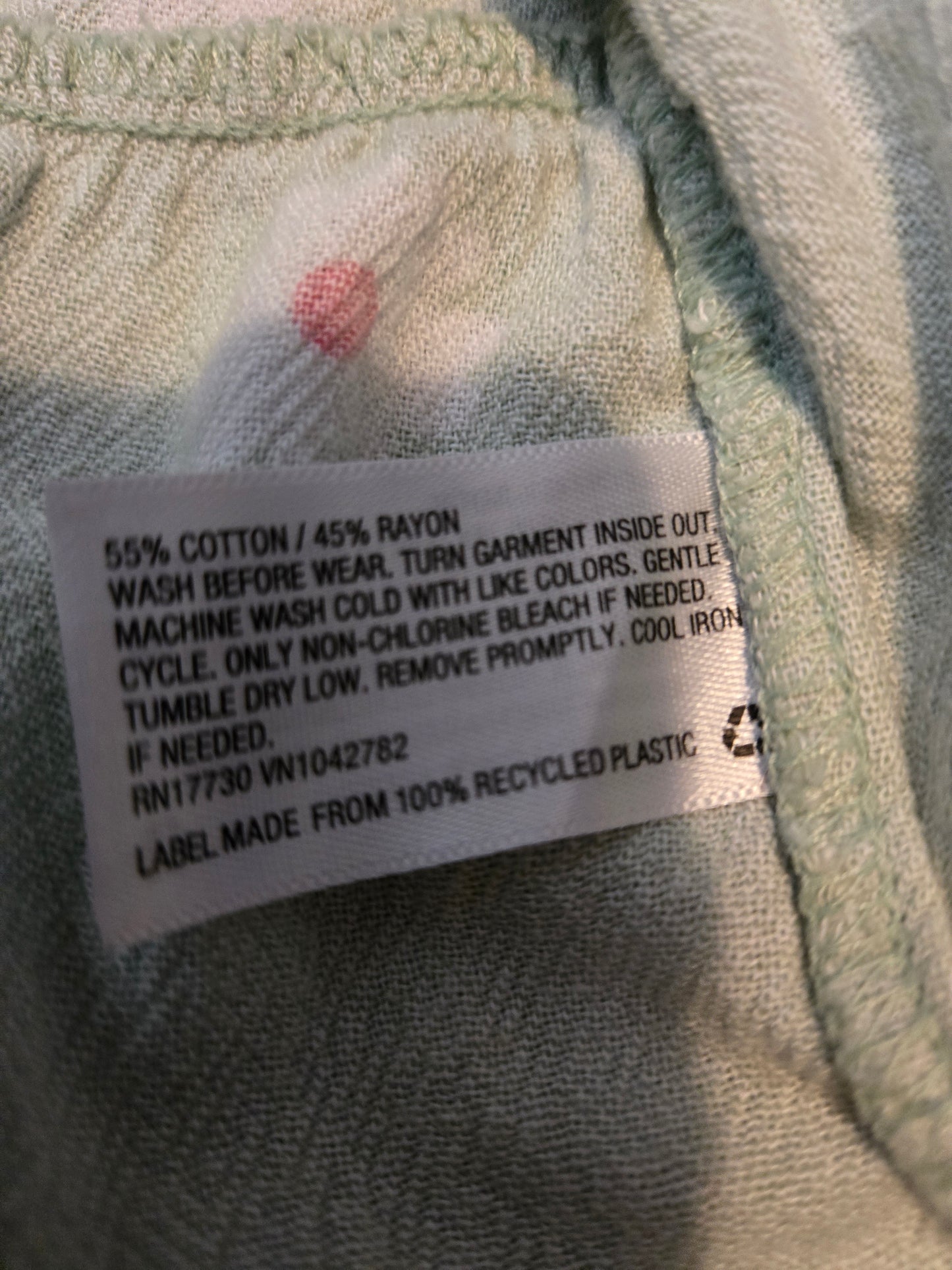 Cat & Jack Girls Green  Floral Print Dress Size XLarge