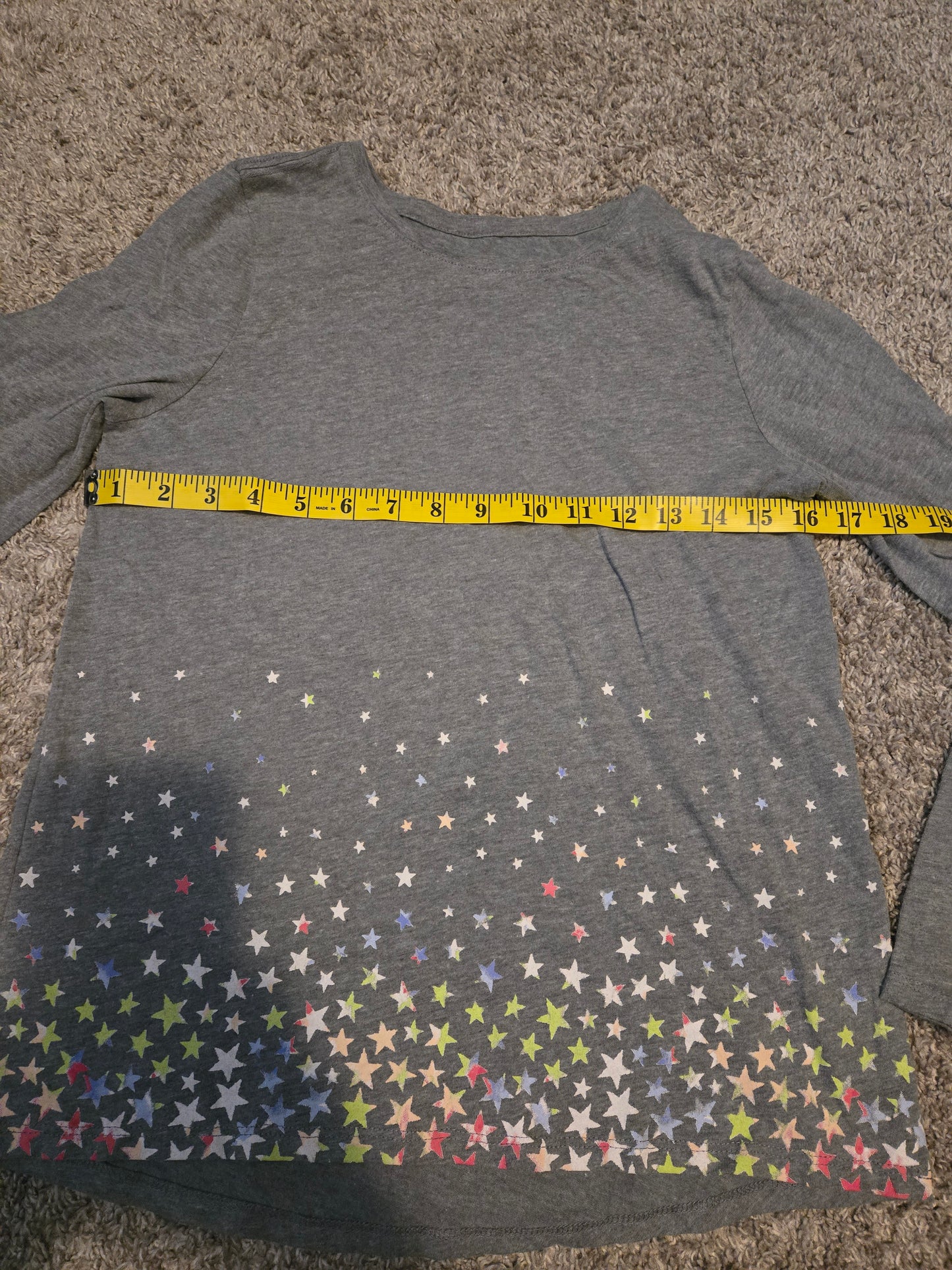 So Favorite Tee Gray Long Sleeve Shirt Stars