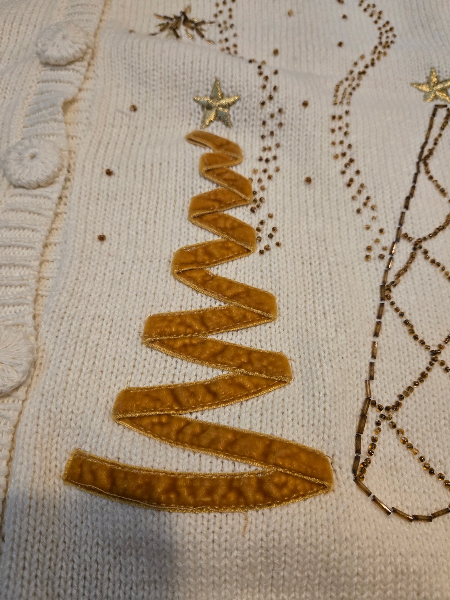 Holiday Button Up Vest Medium  Knit