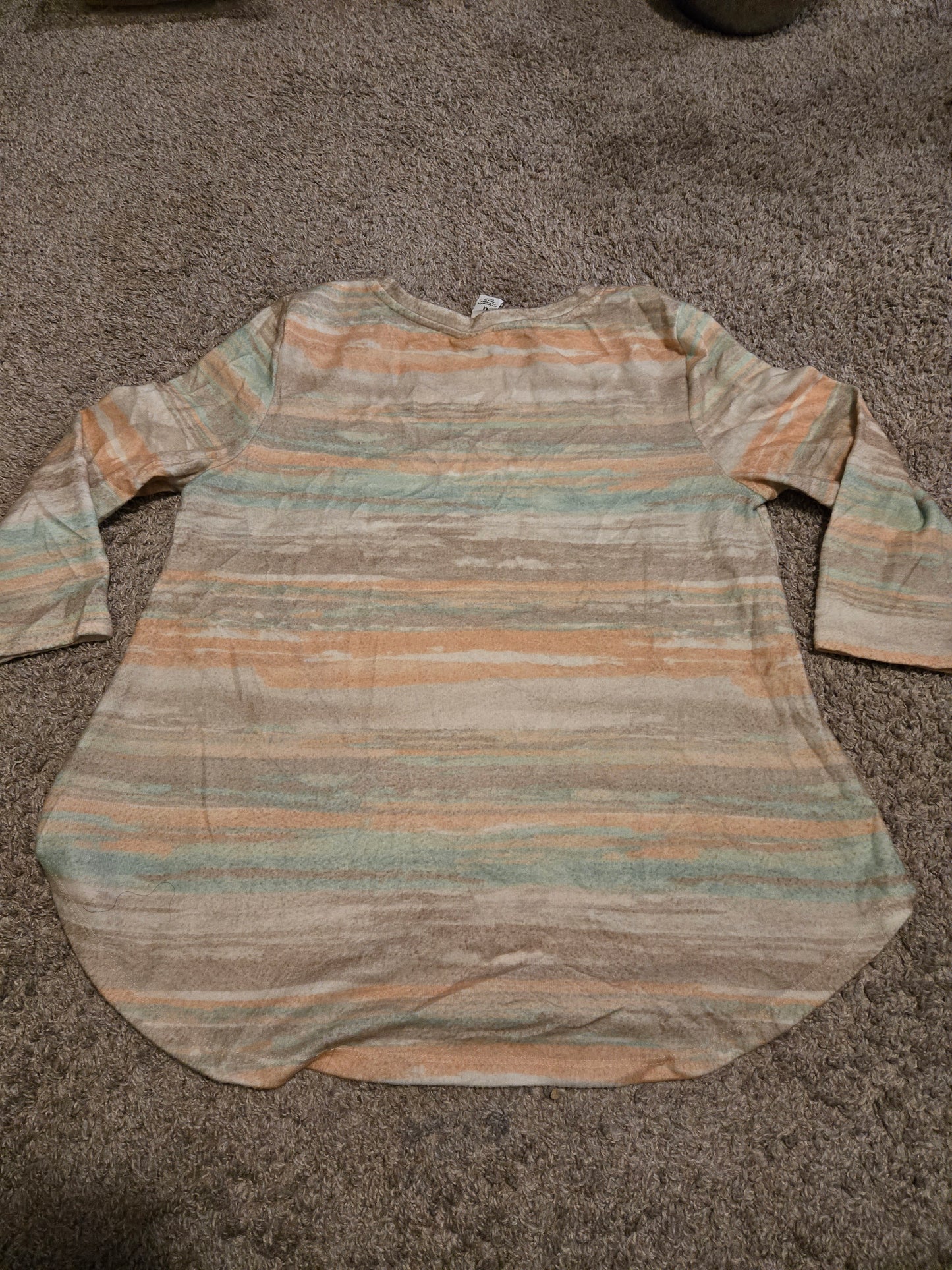 Ruby Rd. Pastel Multicolor Long Sleeve Shirt
