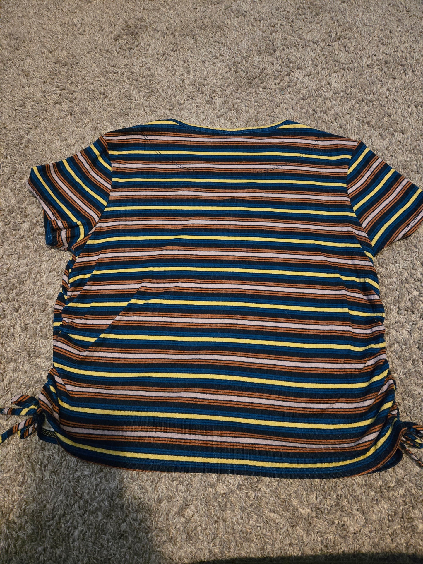 Wonder Nation Blue, Yellow, Red  Striped T-Shirt Youth