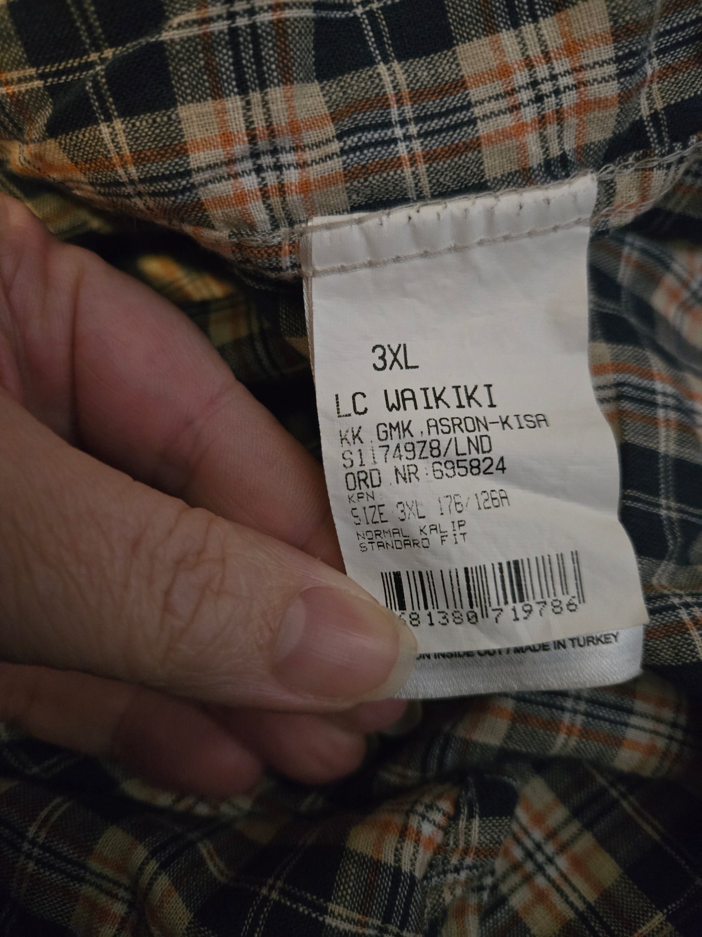 Waikiki Plaid Blue White Short Sleeve Shirt Button Up