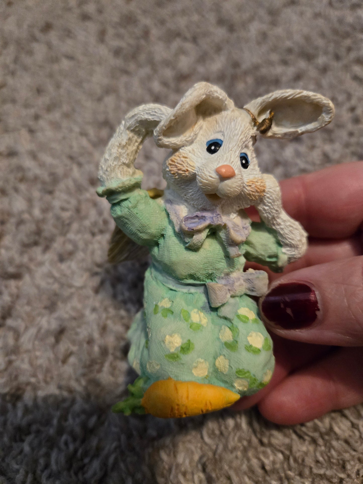 Bunny Angel Figurine With Carrot