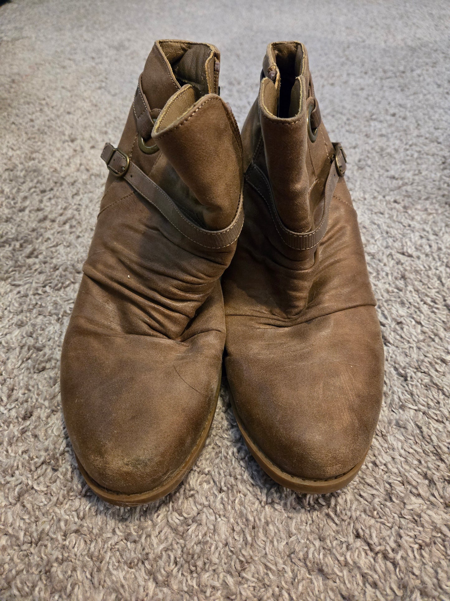 Womens Brown Ankle Boots Size 9