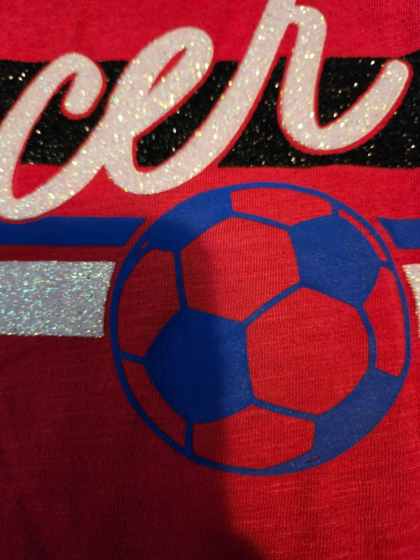 Justice Active Red Soccer Short Sleeve TShirt