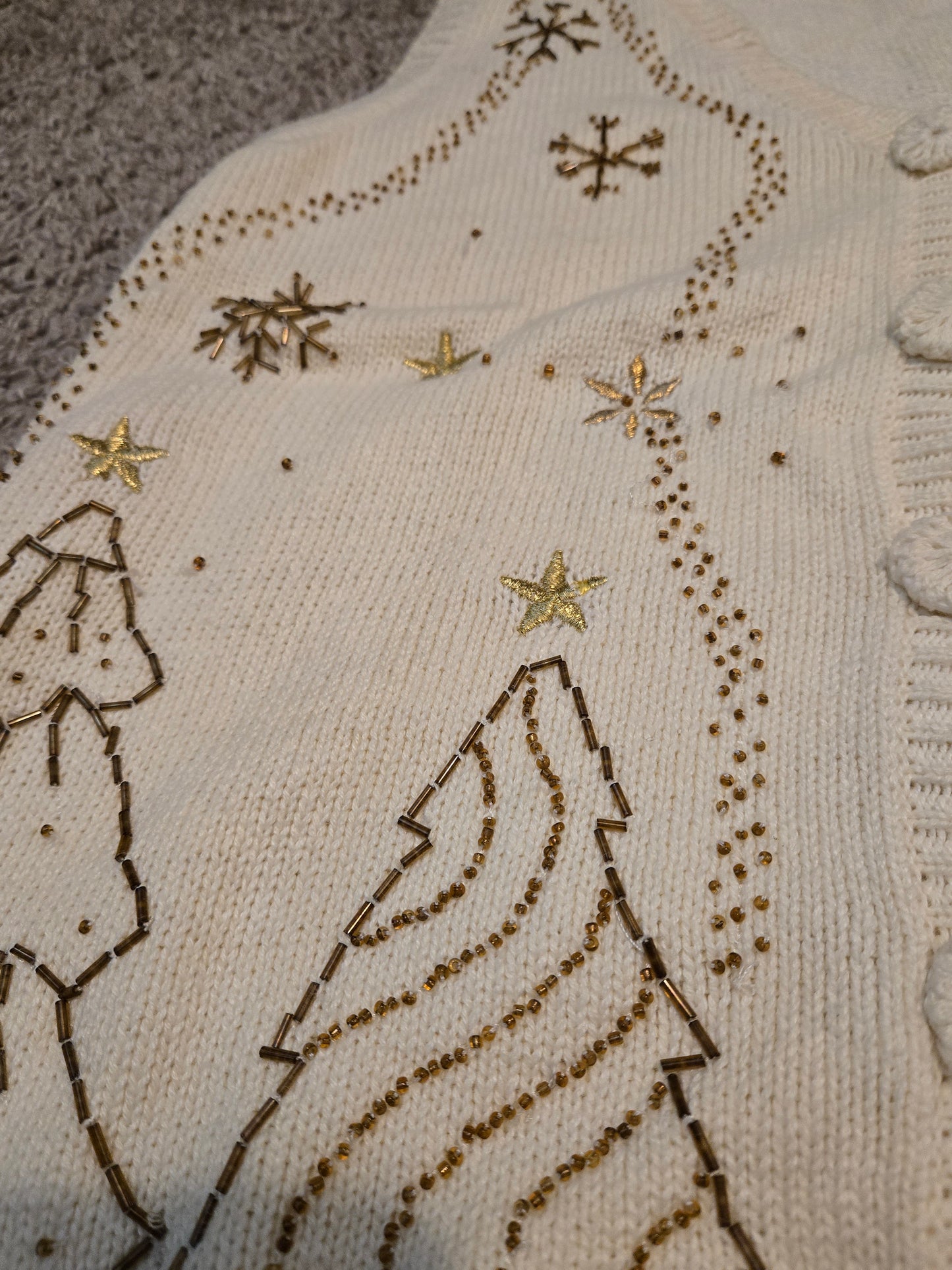 Holiday Button Up Vest Medium  Knit
