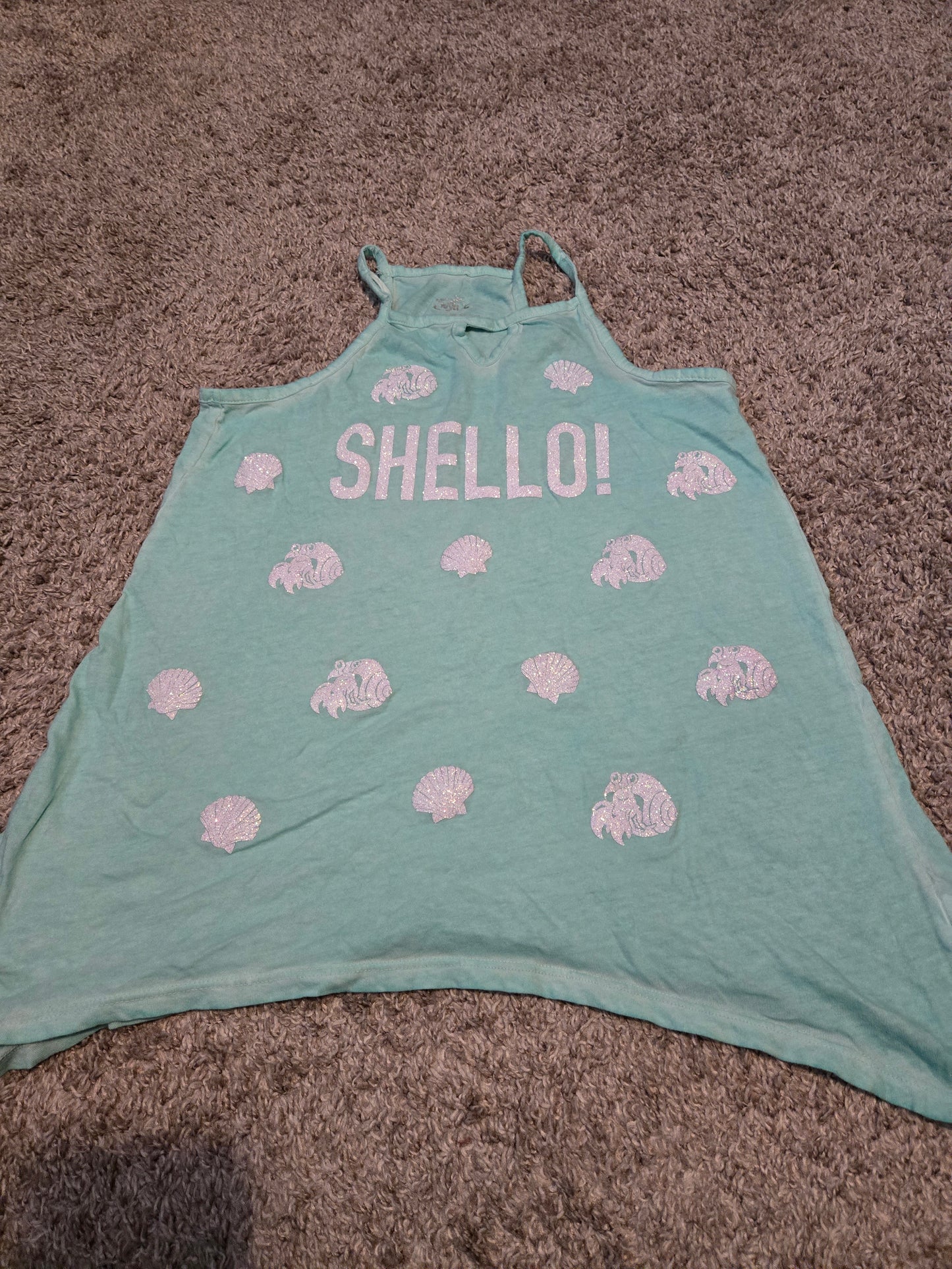 JUSTICE Girls Fast Hineck Tank  Teal Green Size M (10)