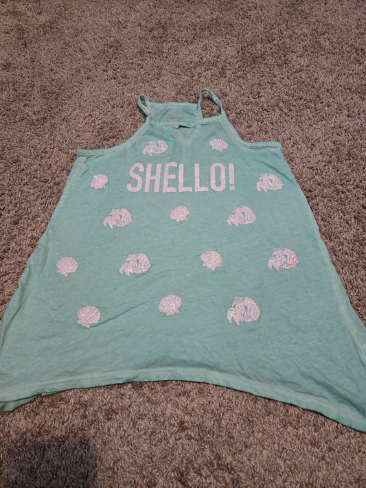 JUSTICE Girls Fast Hineck Tank  Teal Green Size M (10)