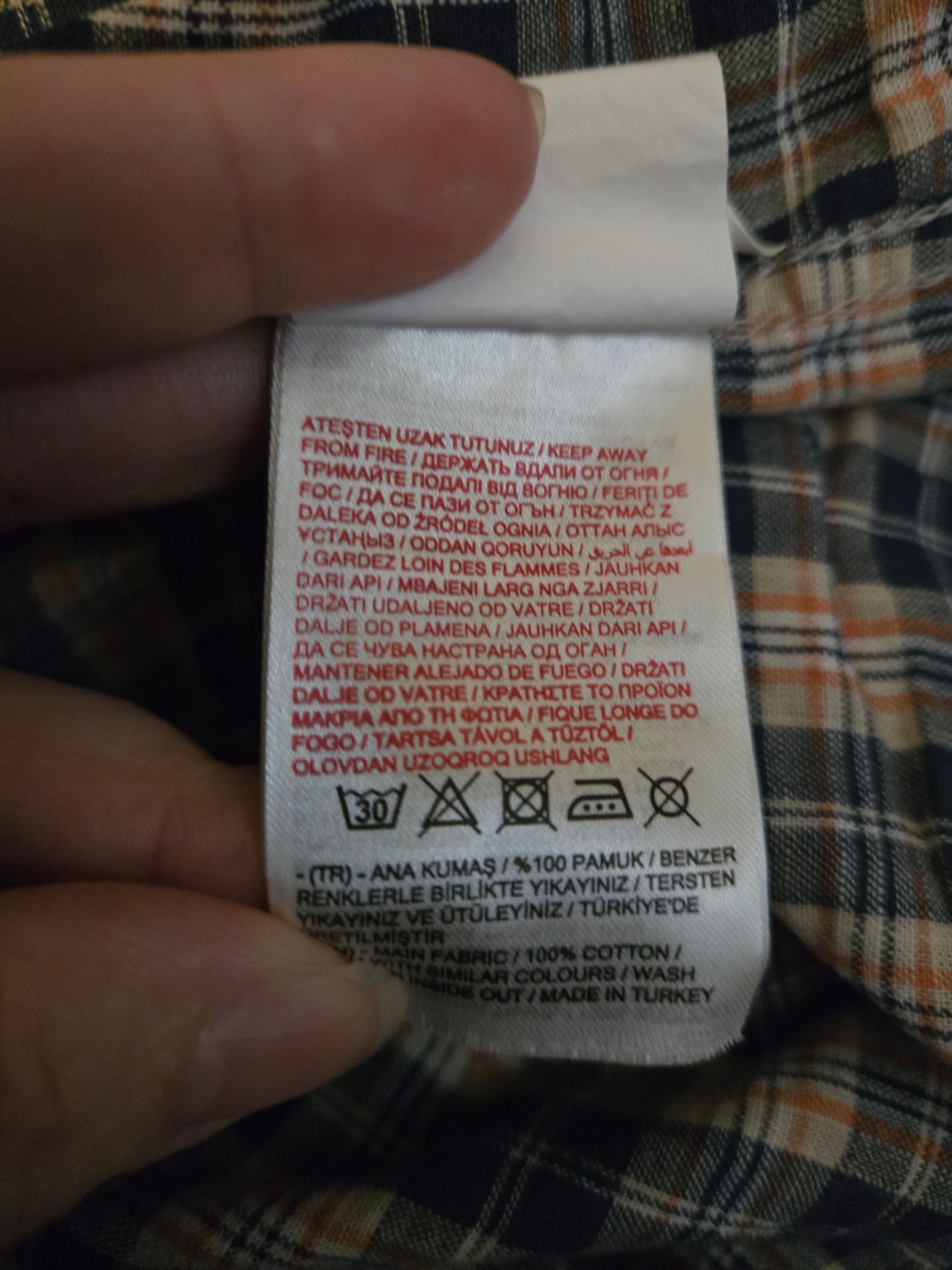 Waikiki Plaid Blue White Short Sleeve Shirt Button Up